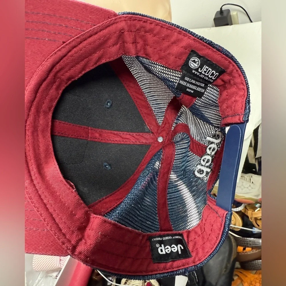 Jeep Trucker Hat Snap Back Mesh Embroidered American Original